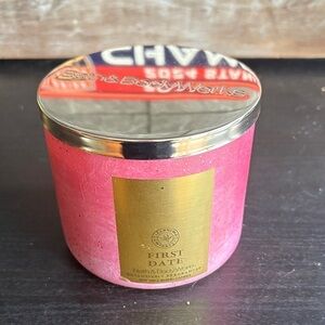 Bath & Body Works First Date 3-Wick Candle 14.5 oz Never Burned